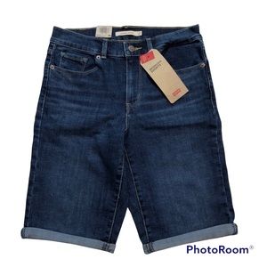 Levis Dark Wash Bermuda Shorts Sz 27